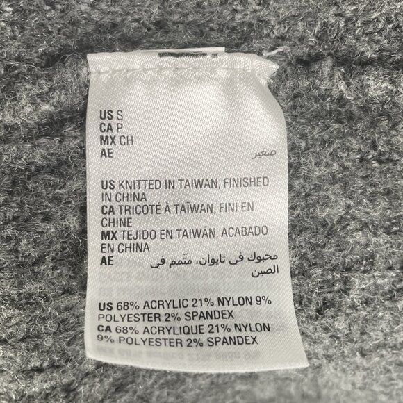 Style & Co. Petite Women’s Small Gray Turtleneck Ribbed Knit Sweater Cozy Warm - Picture 6 of 6